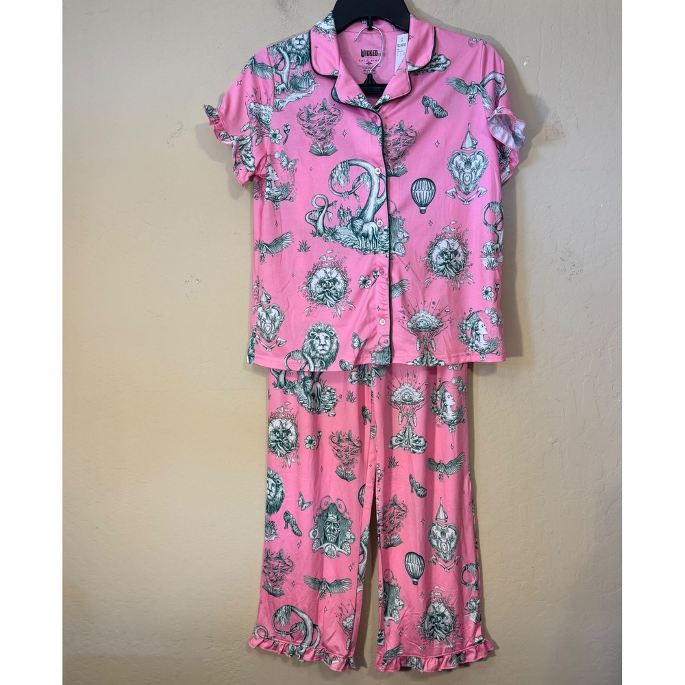 Wicked x‎ Katie Kime Pajama Set Girls XL (14-16) Pink NEW